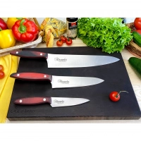 Набор из 3-х кухонных ножей Alexander AUS-8 Satin, Kizlyar Supreme купить в Ставрополе